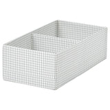 STUK box with compartments, white/black, 17x32x10 cm