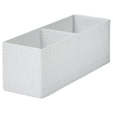 STUK box with compartments, white/black, 17x51x18 cm