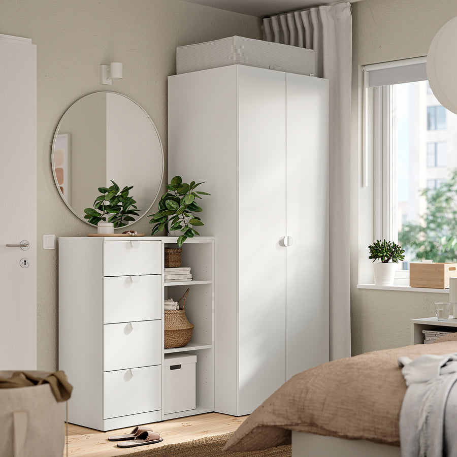 STUK storage case, white/black, 71x18x51 cm