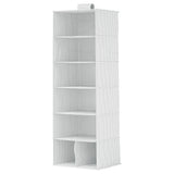 STUK hanging storage with 7 compartments, white/black, 30x30x90 cm