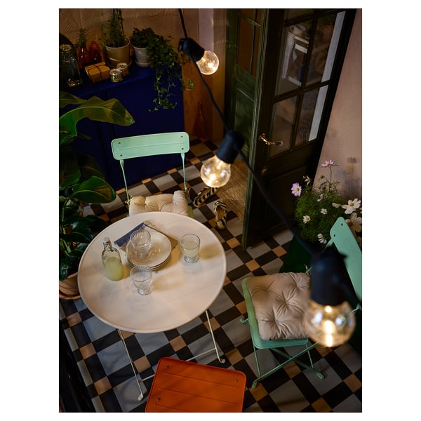 SUNDSÖ table, off-white outdoor, 65 cm