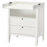 SUNDVIK changing table/chest of drawers, white, 78 cm