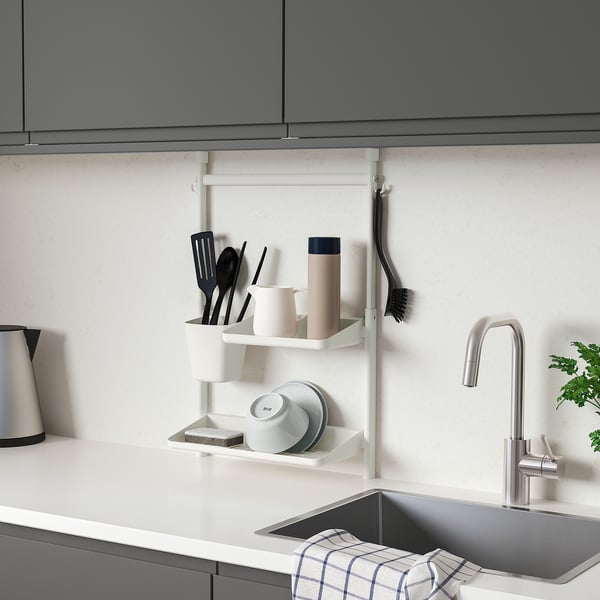 SUNNERSTA kitchen organiser set, no drill/shelf/dish drainer/container, 45.7x65 cm