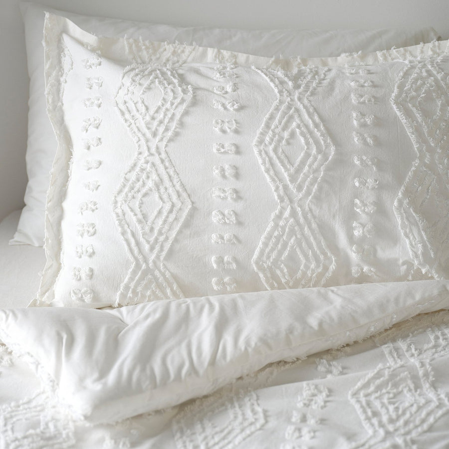 SVÄMNIL comforter set, white, 240x220/50x80 cm