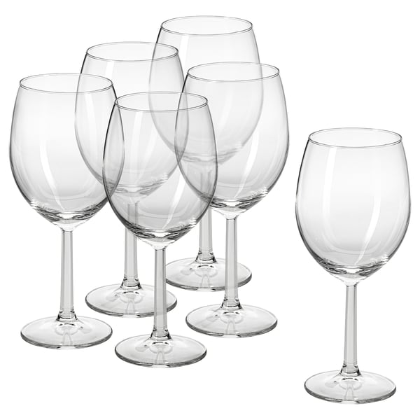 SVALKA wine glass, clear glass, 44 cl, 6 pack