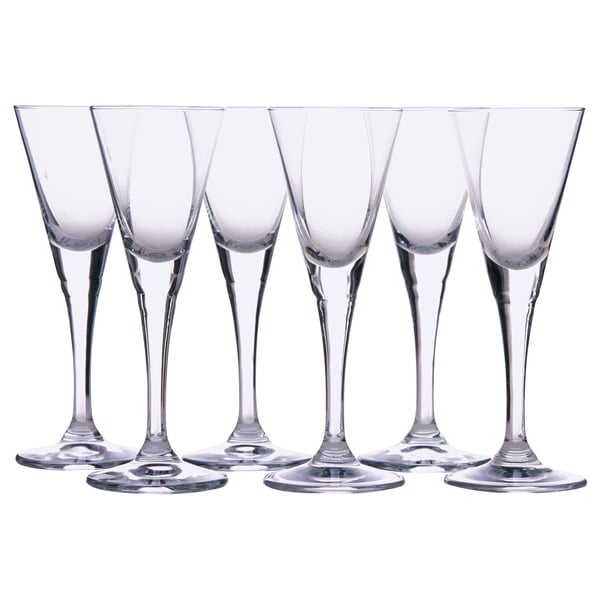SVALKA snaps glass, clear glass, 4 cl, 6 pack