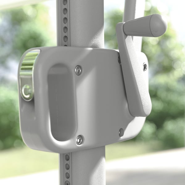 SVALÖN parasol, hanging, light grey-beige, 300x200 cm