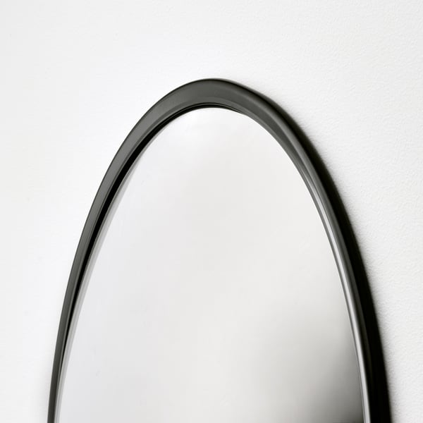 SVARTBJÖRK decorative convex mirror, black, 41 cm