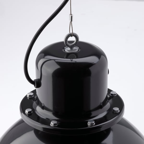 SVARTNORA pendant lamp, black, 38 cm