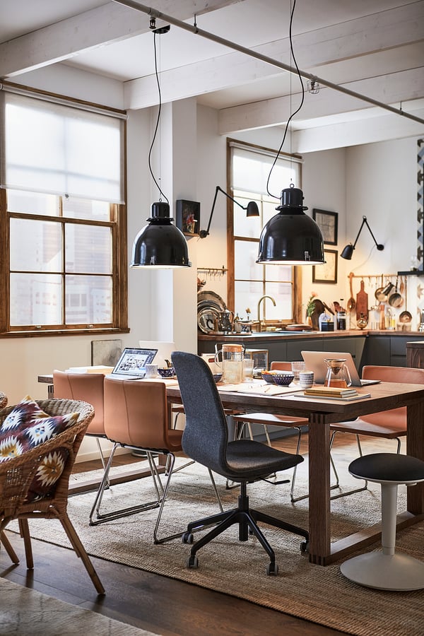 SVARTNORA pendant lamp, black, 38 cm