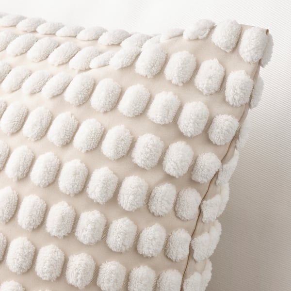 SVARTPOPPEL cushion cover, off-white, 50x50 cm