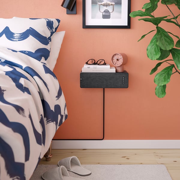 SYMFONISK WiFi bookshelf speaker, black smart/gen 2, 150x10 cm