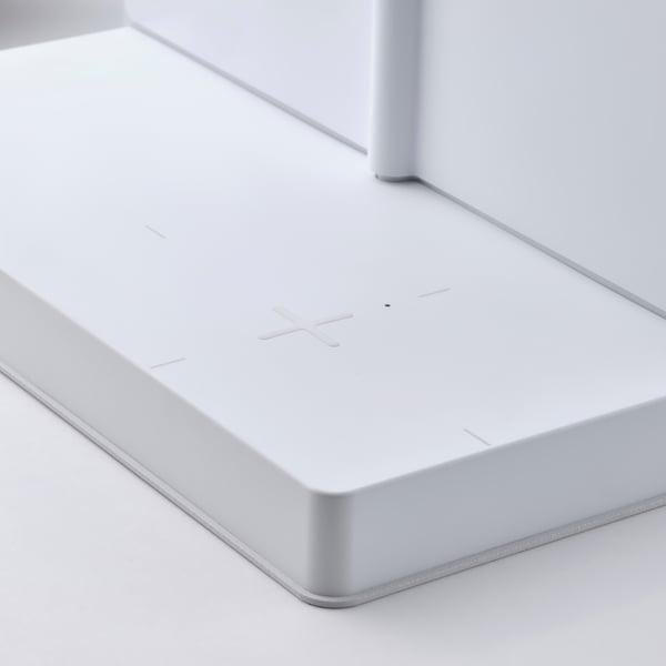 SYMFONISK shelf w wireless charger, white, 306 mmx220 mmx133 mm cm