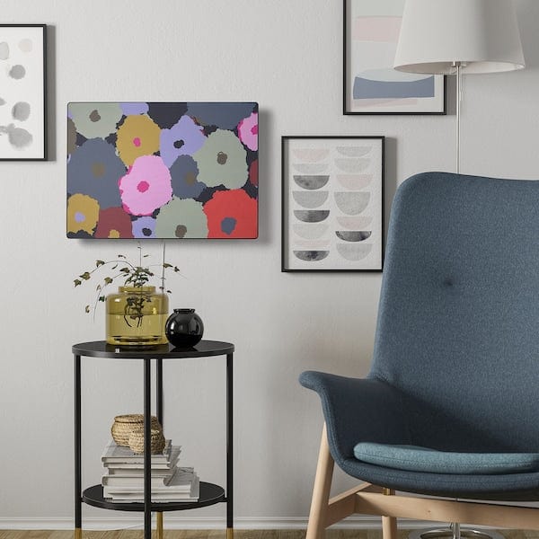 Ikea SYMFONISK - Picture frame panel with case, multicoloured flowers