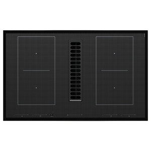 TÄCKNAN induction hob/integrated extractor, IKEA 500 black, 75.5x50.0x49.0 cm