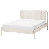 TÄLLÅSEN upholstered bed frame, Kulsta light beige/Lillhällan, 160x200 cm