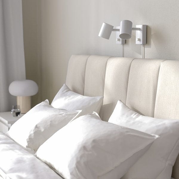 Ikea TÄLLÅSEN - Struttura letto imbottita, Kulsta beige chiaro/Lönset, ,