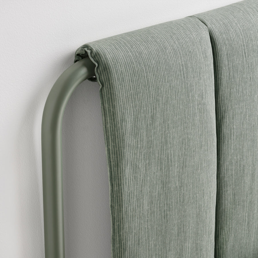 TÄLLÅSEN upholstered bed frame, Kulsta grey-green/Lillhällan, 160x200 cm