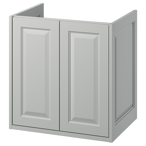 TÄNNFORSEN wash-stand with doors, light grey, 60x48x63 cm