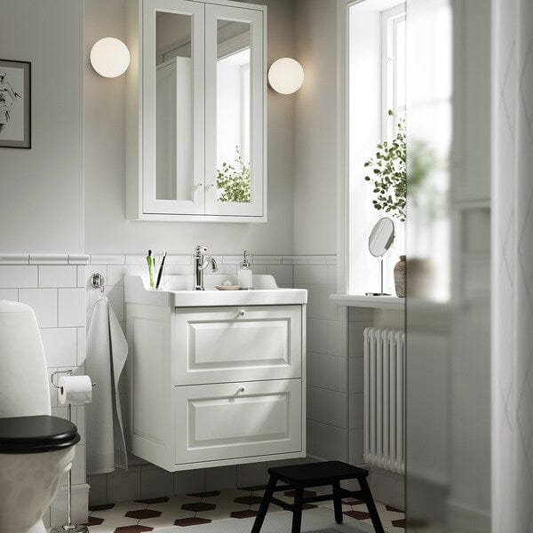 Ikea TÄNNFORSEN / RUTSJÖN - Washbasin/drawer unit/misc, white,62x49x74 cm