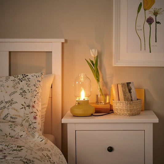 Ikea TÄRNABY - Table lamp, adjustable light intensity dark yellow,25 cm