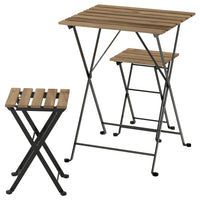TÄRNÖ table and 2 stools, outdoor, folding/folding, 55x54 cm