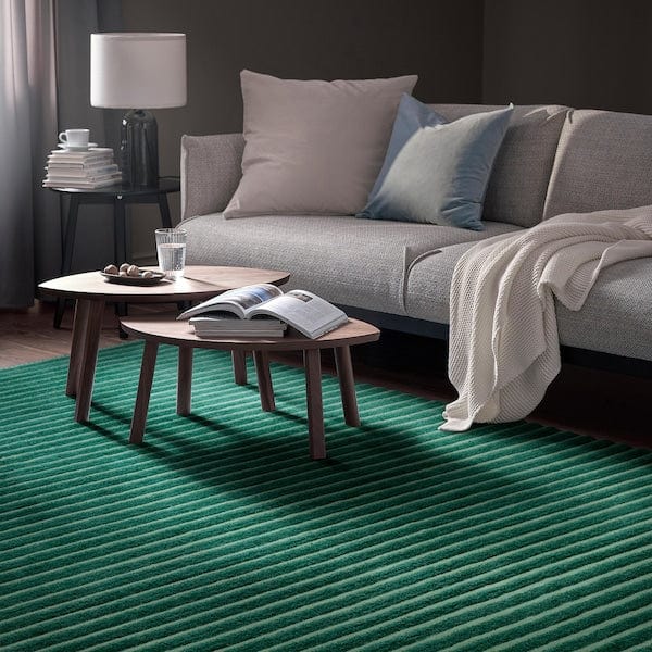 Ikea TÅGSPÅR - Rug, high pile, green, 200x300 cm