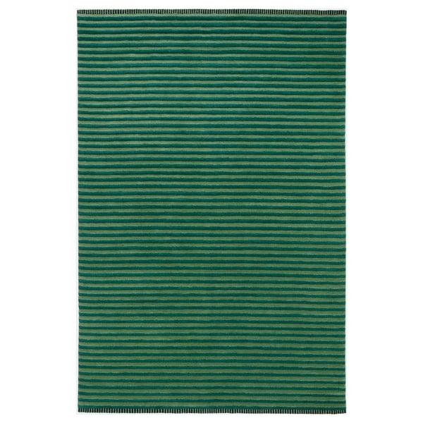 TÅGSPÅR rug, high pile, green, 200x300 cm