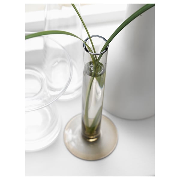 TAJT vase, clear glass, 23 cm
