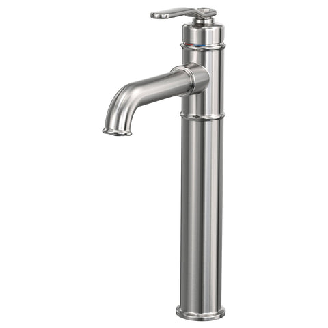 TAKSJÖN bathroom mixer tap top lever, stainless steel colour, XL