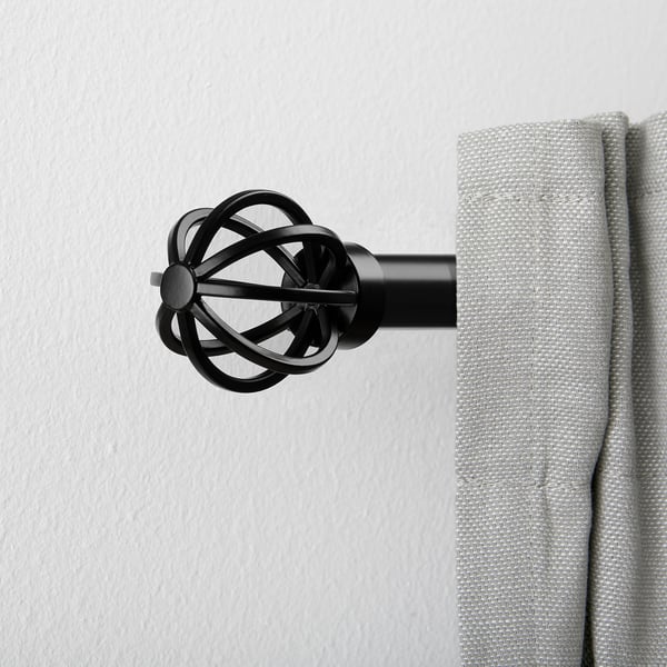 TALLBARSMAL finials, 1 pair, black, 6 cm