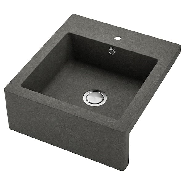 Ikea TALLSJÖN - Sink with visible front, dark gray/stone effect,60x65 cm