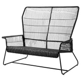 TALLSKÄR 2-seat sofa, outdoor, anthracite, 132x106x82 cm