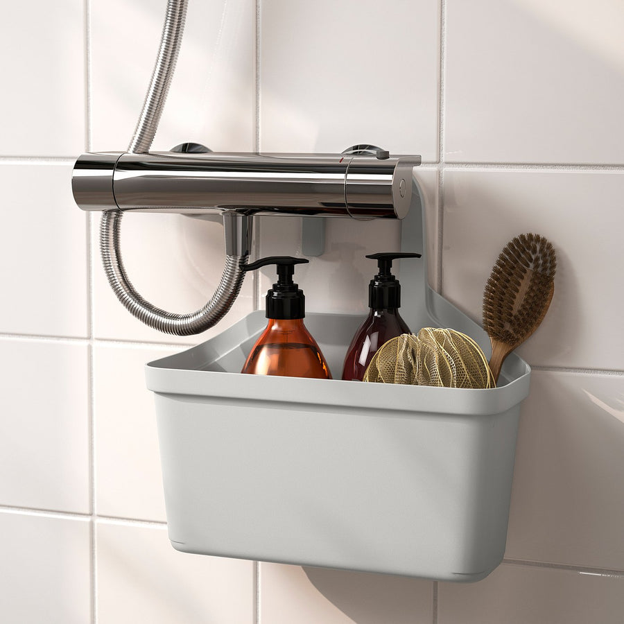 TÅNGHÄLLAN shower basket, light grey, 29x31 cm