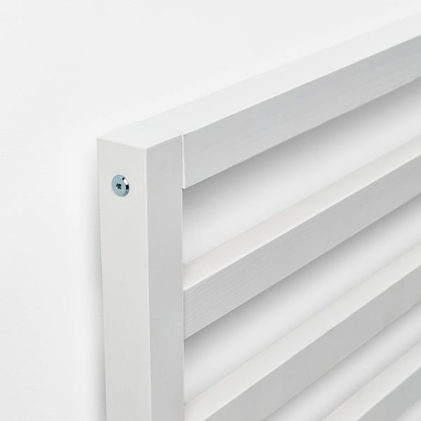 TARVA bed frame, white stained/Lindbåden, 160x200 cm