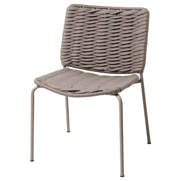 TEGELÖN chair, in/outdoor, beige/beige, 58x83x61 cm