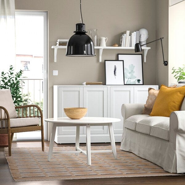 Ikea TELEGRAFLINJE - Rug, flatwoven, yellow-beige, 170x240 cm