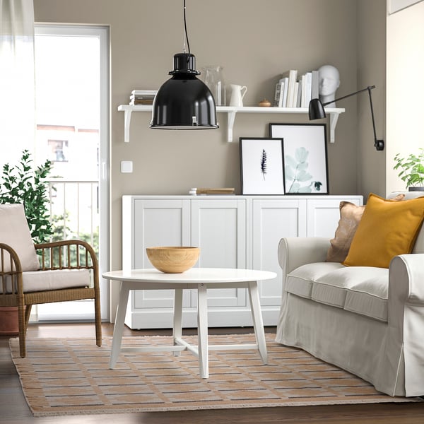 TELEGRAFLINJE rug, flatwoven, yellow-beige, 170x240 cm