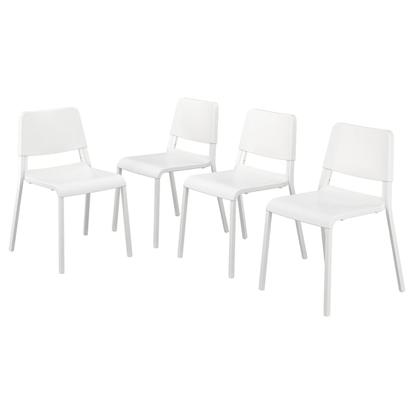 TEODORES chair, white, 4 pack