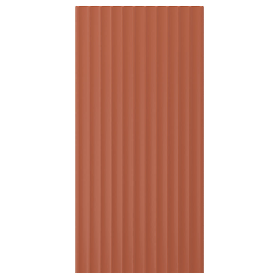 TERRSJÖ cover panel, red-brown wave pattern, 39.0x81.3 cm