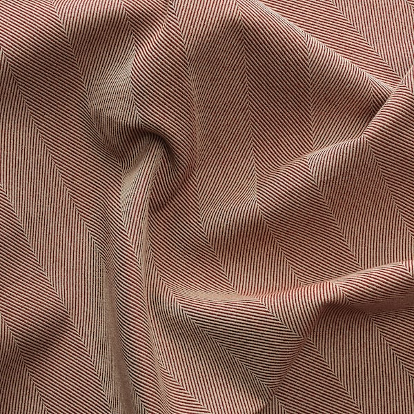 TIBAST room darkening curtains, 1 pair, dark red/with heading tape, 145x300 cm