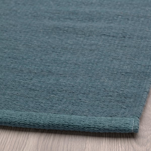 TIDTABELL rug, flatwoven, grey-blue, 133x195 cm