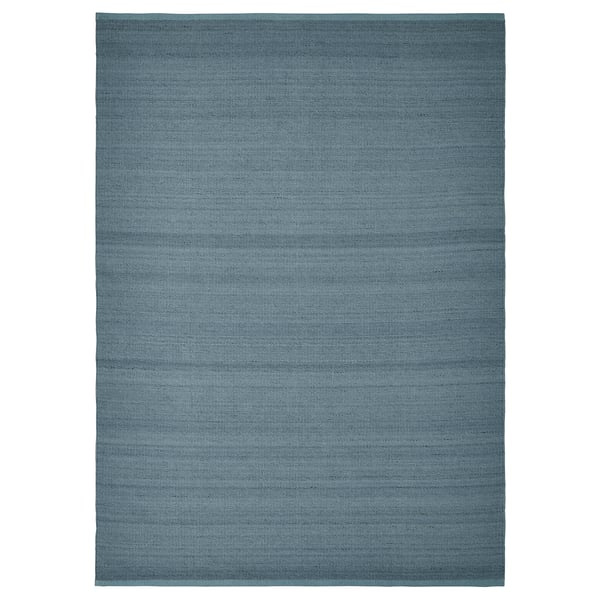 TIDTABELL rug, flatwoven, grey-blue, 133x195 cm