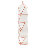 TIGERFINK storage with 5 compartments, beige/orange, 28x28 cm