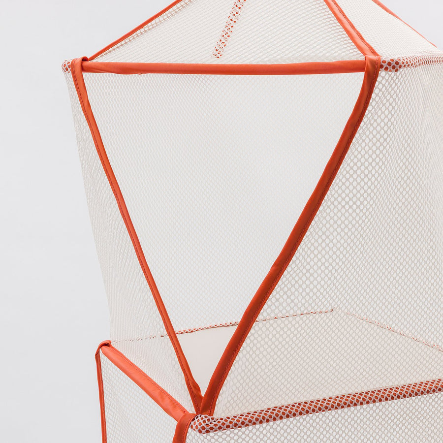 TIGERFINK storage with 5 compartments, beige/orange, 28x28 cm