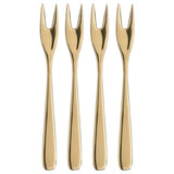 TILLAGD cake/dessert fork, brass-colour, 13 cm, 4 pack