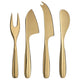 TILLAGD cheese knife, set of 4, brass-colour