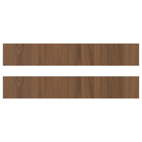 TISTORP drawer front, brown walnut effect, 60x10 cm, 2 pack