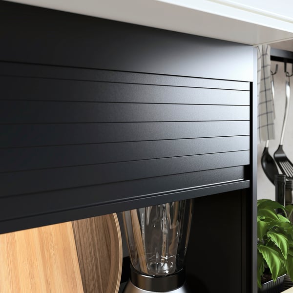 TITTEBO tambour storage f small appliances, black, 60 cm