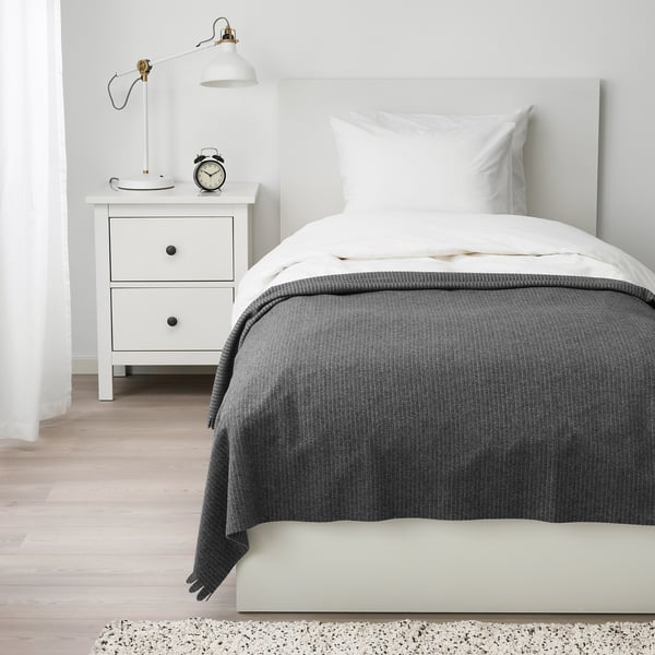 TJÄRBLOMSTER bedspread, grey, 150x210 cm